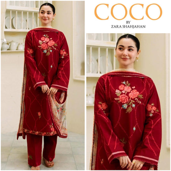 COCO BY ZARA SHAHJAHAN LAWN UNSTITCHED EMB 3PC