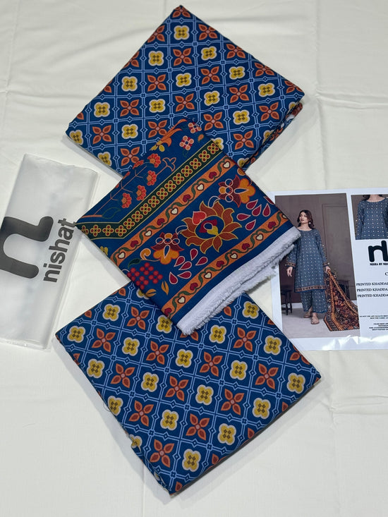 NISHAT KHADDAR UNSTITCHED PRINTED 3PC