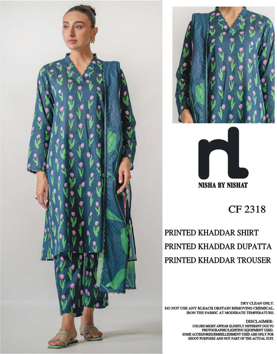 NISHAT KHADDAR UNSTITCHED PRINTED 3PC