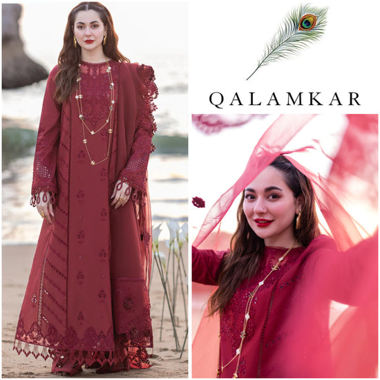 QALAMKAR LAWN UNSTITCHED EMB 3PC