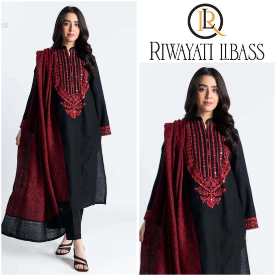 RIWAYATI LIBASS LAWN UNSTITCHED EMB 3PC