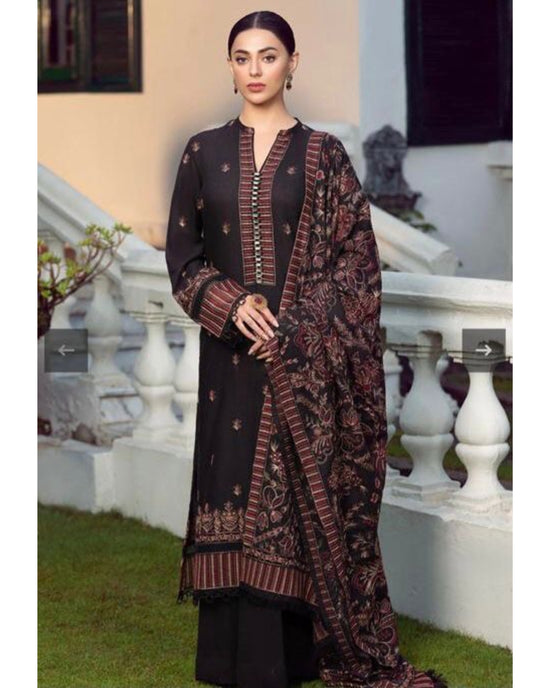 BAREEZE DHANAK UNSTITCHED EMB 3PC