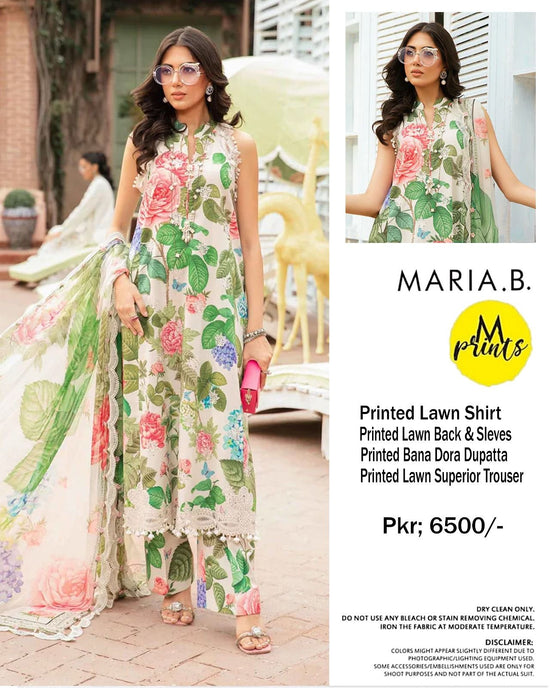 MARIA.B LAWN PRINTED UNSTICH 3PC