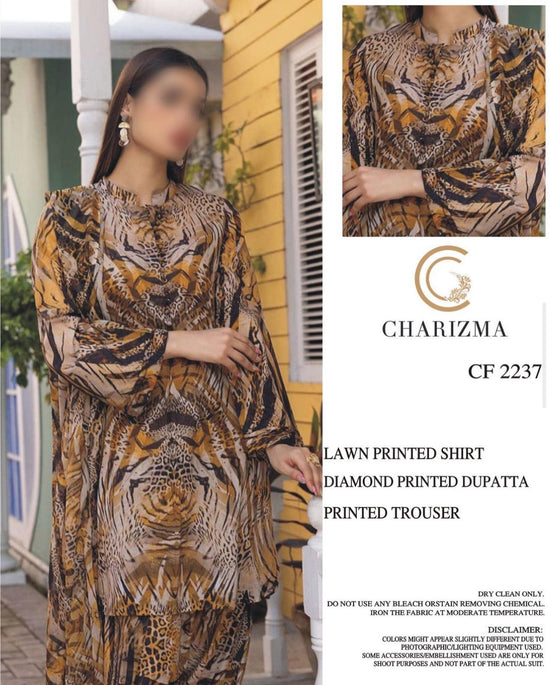 CHARIZMA LAWN PRINTED UNSTICH 3PC