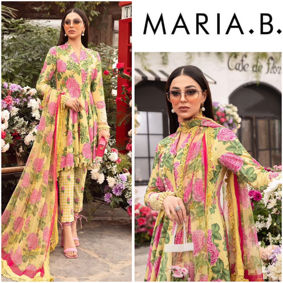 MARIA.B LAWN PRINTED UNSTICH 3PC