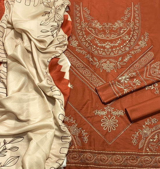 ZARA SHAHJAHAN DHANAK UNSTITCHED EMB 3PC