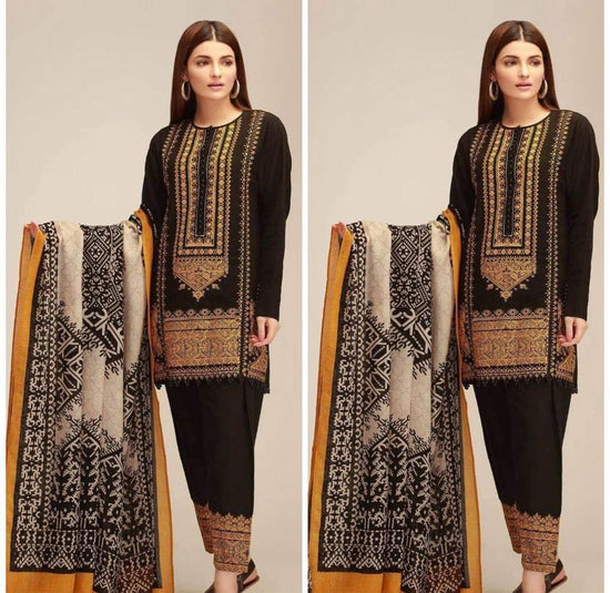 KHAADI LAWN UNSTITCHED EMBROIDERED 3PC