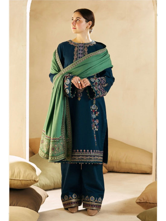 ZARA SHAHJAHAN KARANDI  UNSTITCHED EMB 3PC