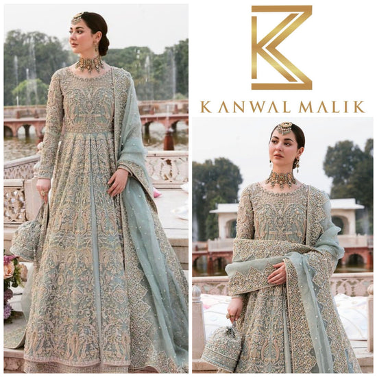 KANWAL MALIK NET UNSTITCHED EMB MAXI