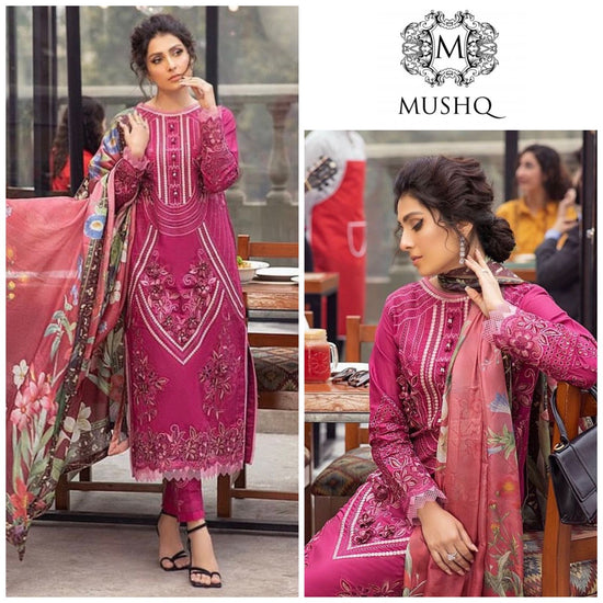 MUSHQ LAWN UNSTITCHED EMB 3PC