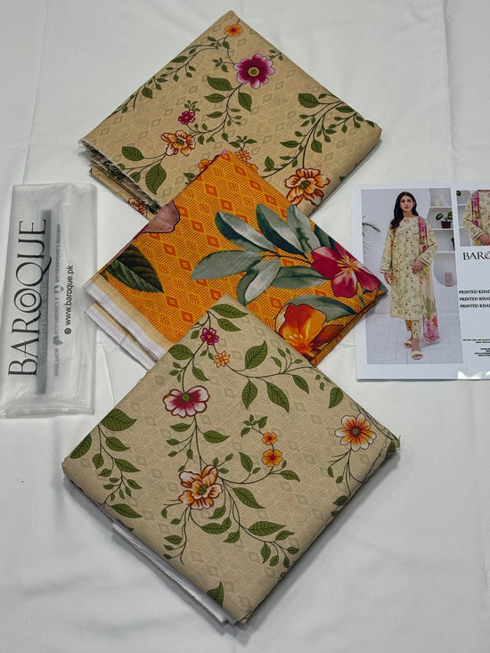 BAROQUE KHADDAR UNSTICH PRINTED 3PC