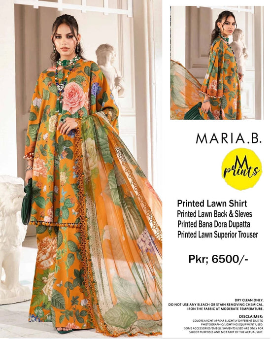 MARIA.B LAWN PRINTED UNSTICH 3PC