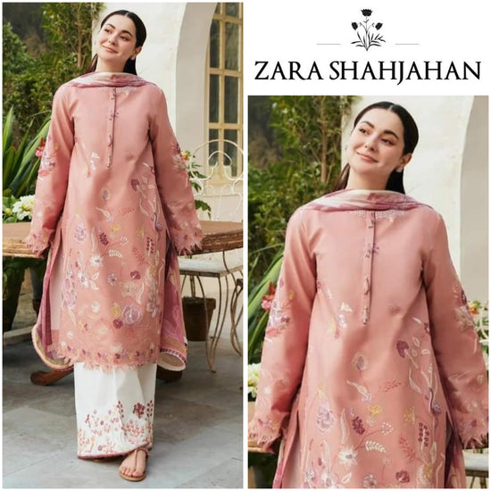 ZARA SHAHJAHAH LAWN UNSTITCHED EMB 3PC