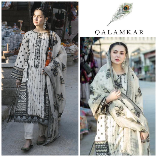 QALMAKAR LAWN UNSTITCHED EMB 3PC