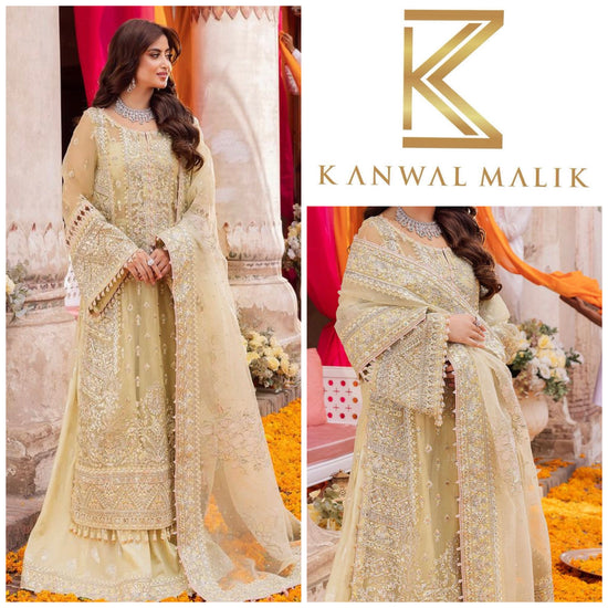 KANWAL MALIK ORGANZA UNSTITCHED EMB SUIT