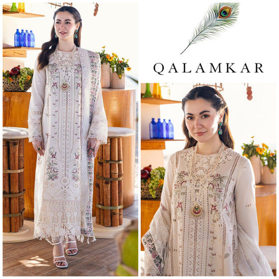 QALAMKAR LAWN UNSTITCHED EMB 3PC