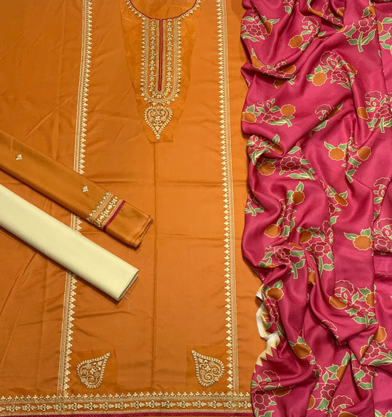 ZARA SHAHJAHAN DHANAK UNSTITCHED EMB 3PC