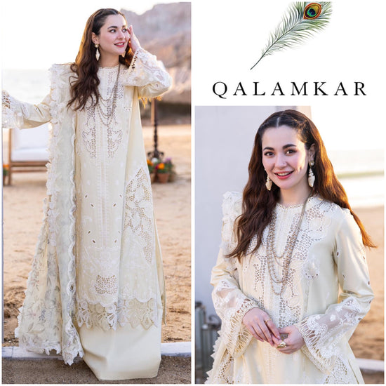 QALAMKAR LAWN UNSTITCHED EMB 3PC