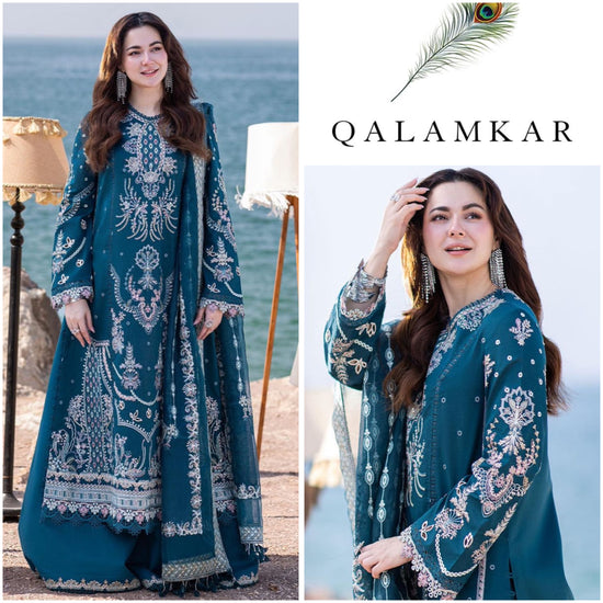 QALAMKAR LAWN UNSTITCHED EMB 3PC