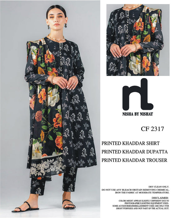 NISHAT KHADDAR UNSTITCHED PRINTED 3PC