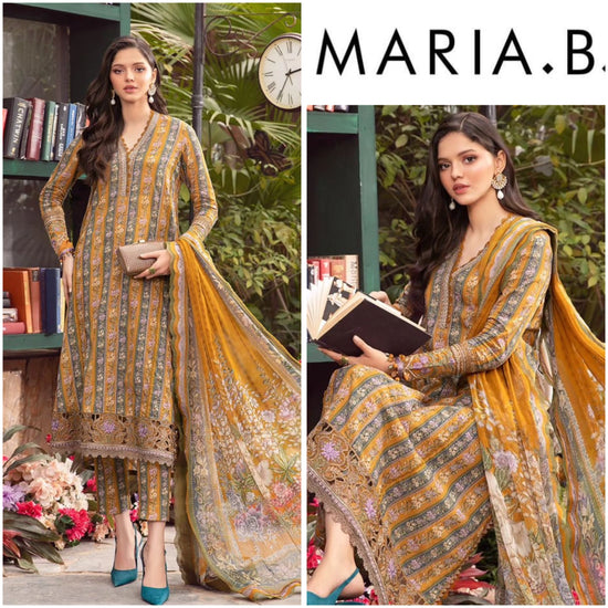 MARIA.B LAWN PRINTED UNSTICH 3PC