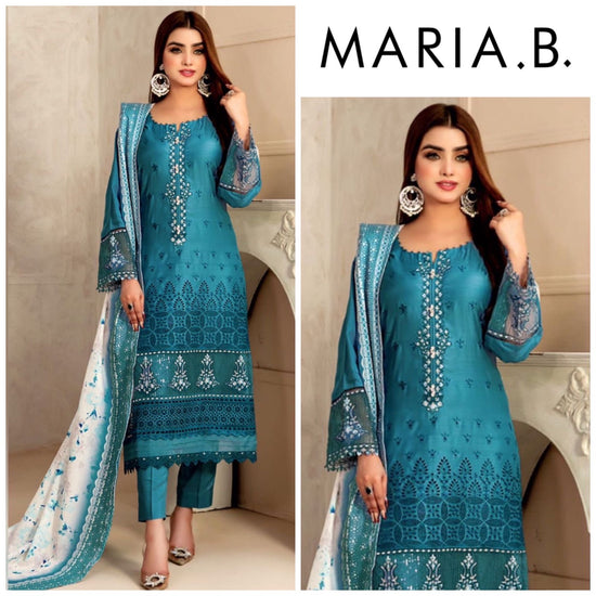 MARIA.B LAWN UNSTITCHED EMB 3PC