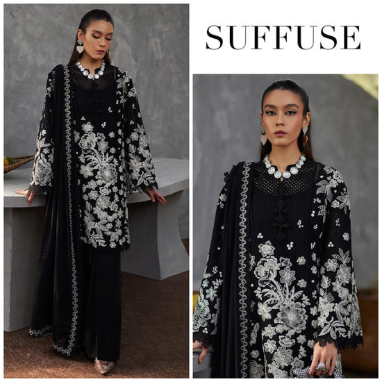 SUFFUSE LAWN UNSTITCHED EMB 3PC