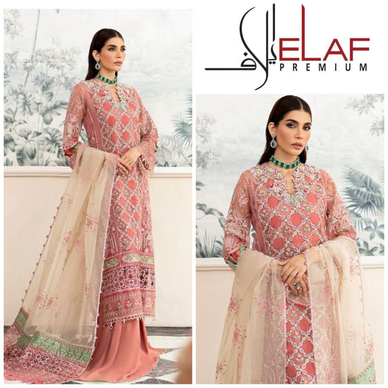 ELAF ORGANZA UNSTITCHED EMB SUIT