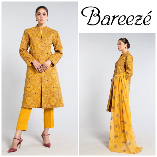 BAREEZA KRANDI UNSTITCHED EMB 3PC