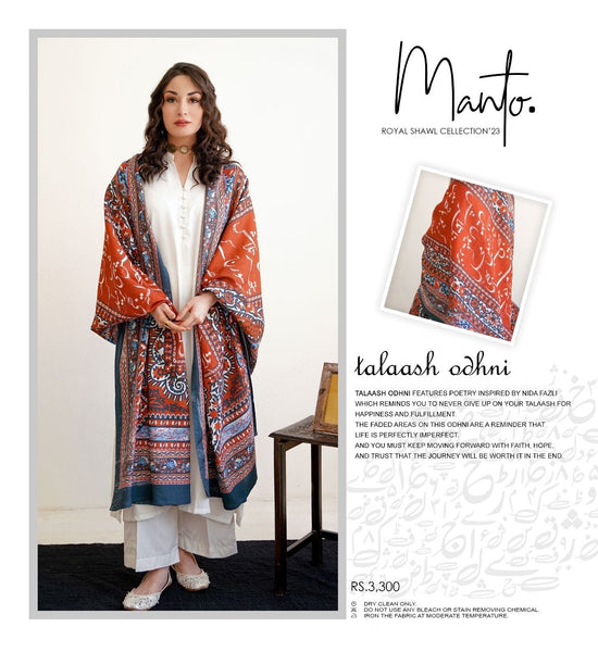 MANTO WHOOL PRINTER SHAWL