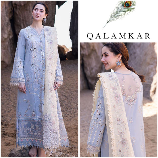 QALAMKAR LAWN UNSTITCHED EMB 3PC