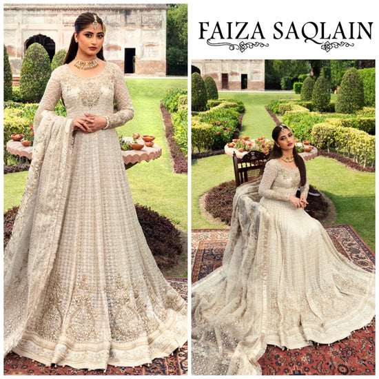 FAIZA SAQLAIN CHIFFON UNSTITCHED EMB MAXI