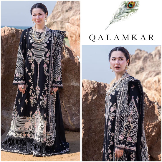 QALAMKAR LAWN UNSTITCHED EMB 3PC