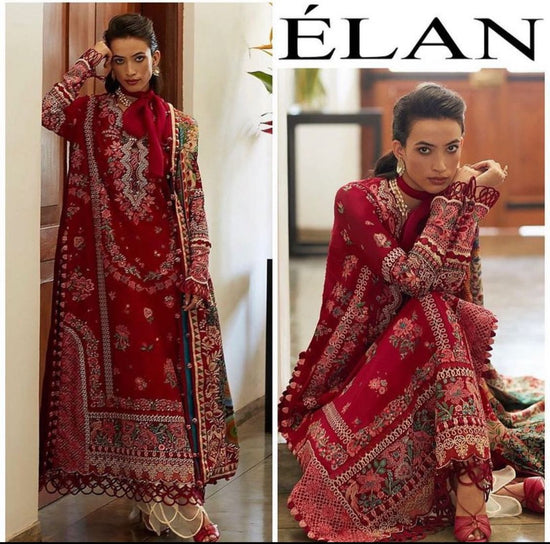 ELAN LAWN UNSTITCHED EMB 3PC