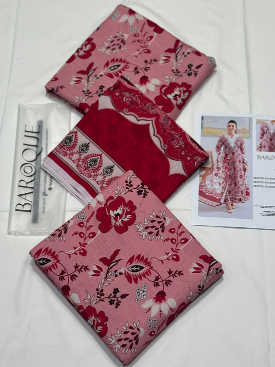 BAROQUE KHADDAR UNSTICH PRINTED 3PC