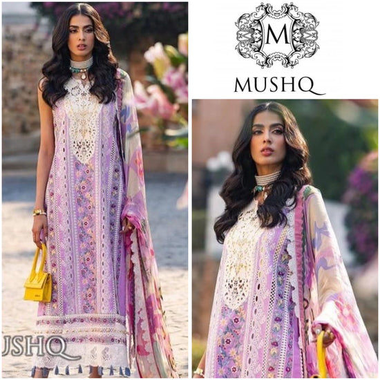 MUSHQ LAWN UNSTITCHED EMB 3PC