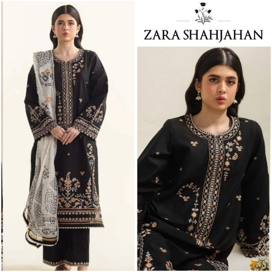 ZARA SHAHJAHAN LAWN UNSTITCHED EMB 3PC