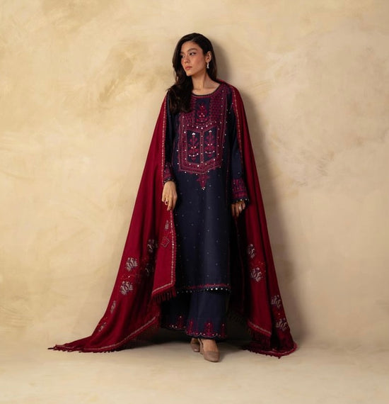 ZARA SHAHJAHAN DHANAK UNSTITCHED EMB 3PC