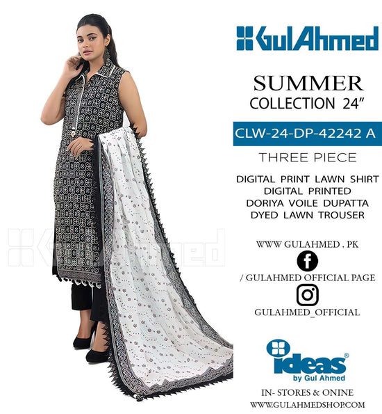 GULL AHMAD LAWN PRINTED UNSTICH 3PC