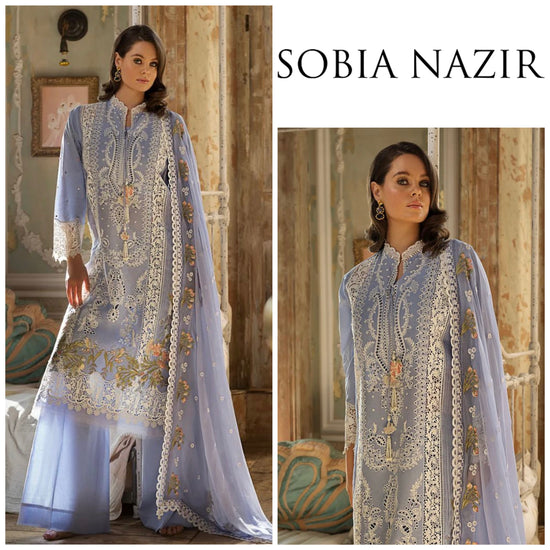 SOBIA NAZIR LAWN UNSTITCH EMB 3PC