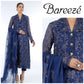 BAREEZA CHIFFON UNSTITCHED EMB SUIT