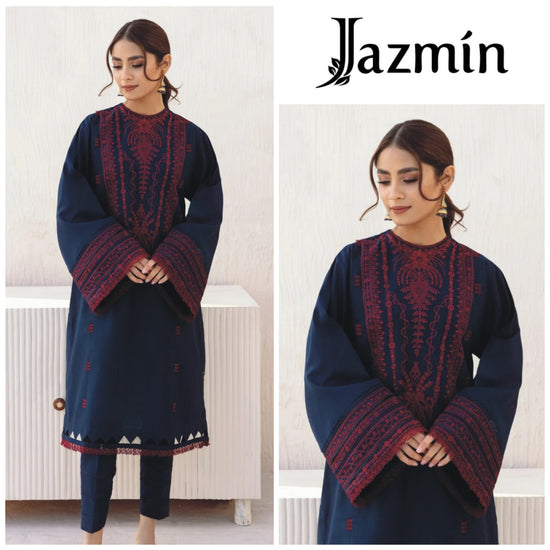 JAZMIN LAWN UNSTICH EMBROIDERED 2-PIC