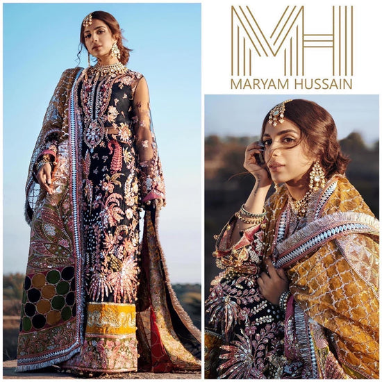 MARYAM HUSSAIN NET UNSTITCHED EMB SUIT