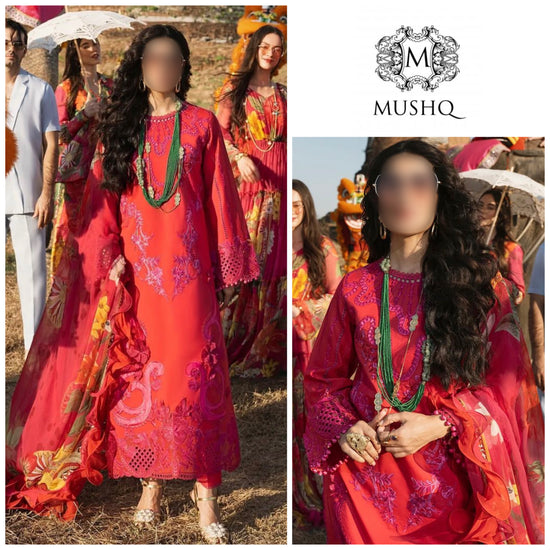 MUSHQ LAWN UNSTITCH EMB 3PC